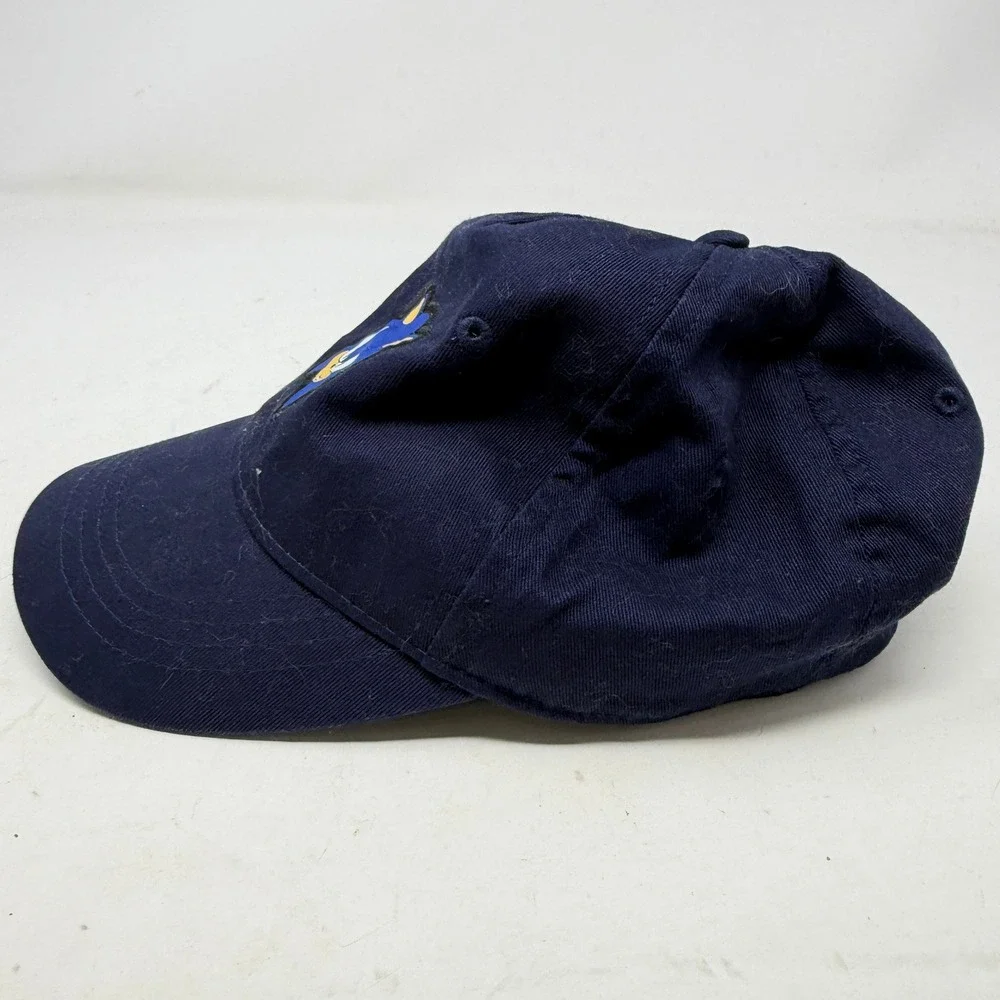 Sonic the Hedgehog Hat Unisex OS Baseball Cap Navy Blue Embroidered SEGA EUC